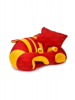 Yastık Hediyeli  Oturma Destek Minderi - Büyük Bebek Koltuğu  Sarı Kırmızı