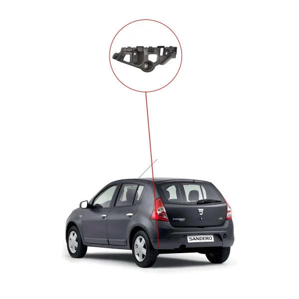 Dacia Sandero 2, Stepway Arka Tampon Broketi Ayağı - SOL - 850459391R