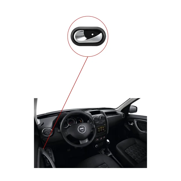 Dacia Duster Kapı İç Açma Kolu Krom - SOL - 826730336R
