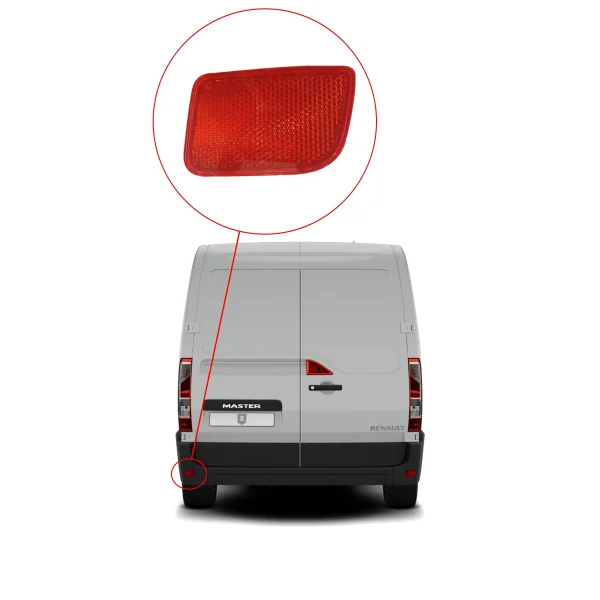 Renault Scenic 2, Master 3 Arka Tampon Reflektörü - SAĞ- 8200152643
