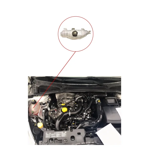 Renault Clio 3 Radyatör Yedek Su Deposu -Genleşme Deposu - 7701477290