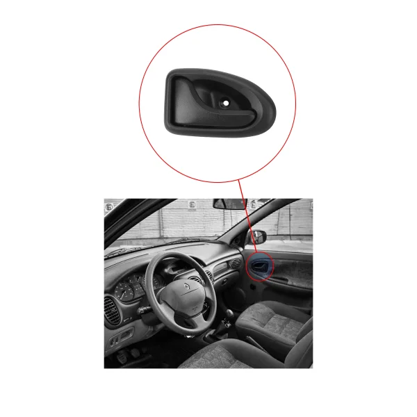 Renault Megane 1, Clio 2 Kapı iç Açma Kolu Siyah - SOL - 7700830078