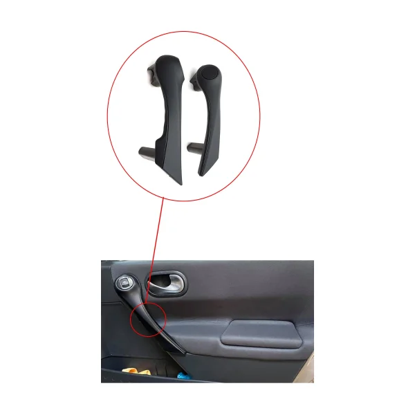 Renault Megane Kapı İç Kolçak Kapak Takımı Siyah - SAĞ-SOL - 7701476921