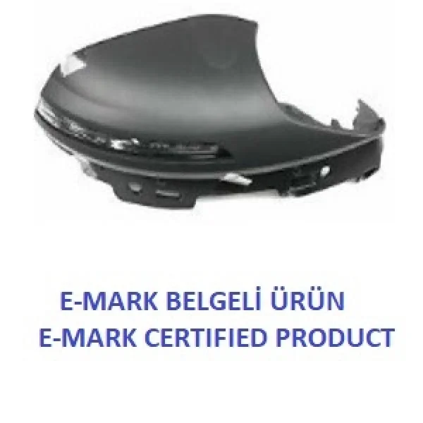 Renault Megane 4 Dış Dikiz Ayna Kapağı Alt Led Sinyalli - SOL Orijinal Eşdeğer - E-Mark sertifikalı - 963066878R