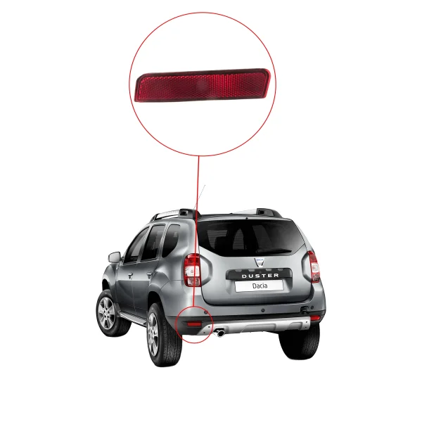 Dacia Duster Arka Tampon Reflektörü - SOL - 265654344R