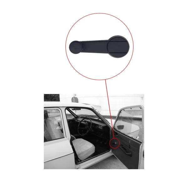 Renault 9 Cam Açma Kolu - Siyah - Eski Model - 7704001315