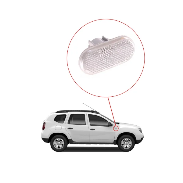 Renault Clio 2, Dacia Logan Çamurluk Sinyali Beyaz - 8200257684