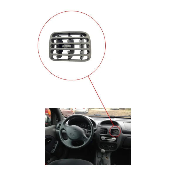 Renault Clio 2 Kalorifer Orta Izgara Difizör Gri - SAĞ - 7702258376