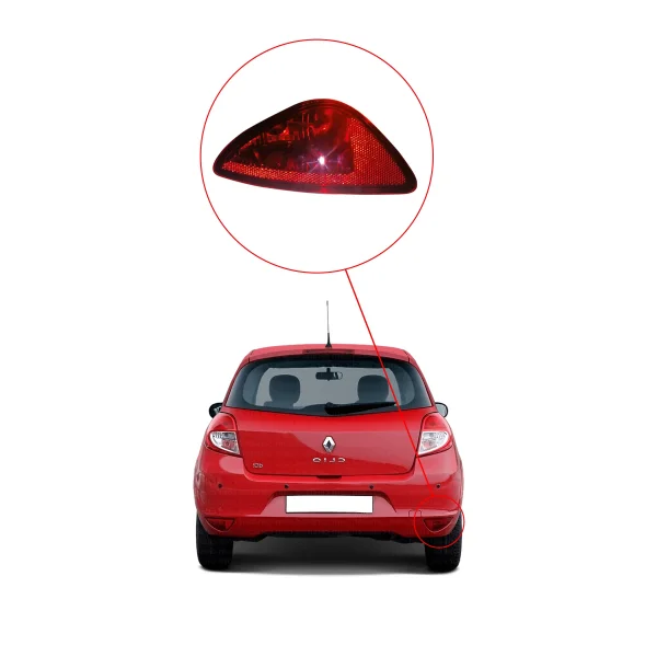 Renault Clio 3 Arka Sis Lambası Arka Tampon Reflektörü - SAĞ - 8200776054