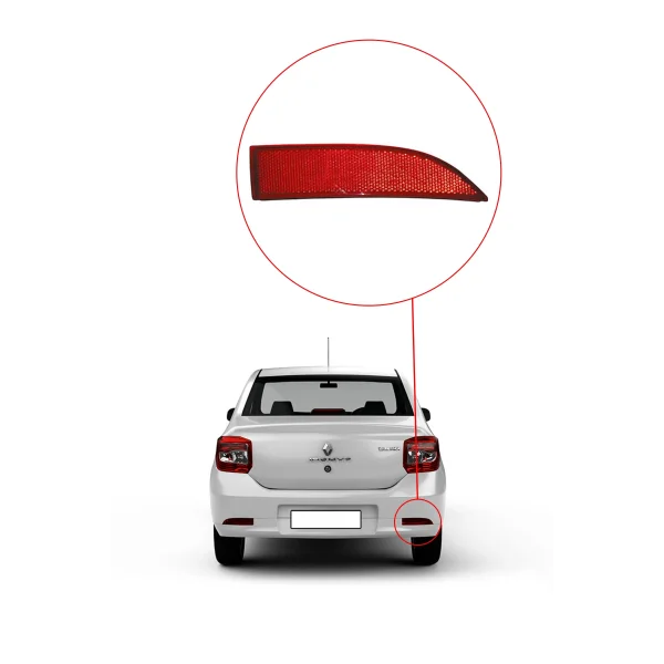 Renault Clio Symbol Joy, Dacia Logan 2, Sandero 2 Arka Tampon Reflektörü - SAĞ -265600427R
