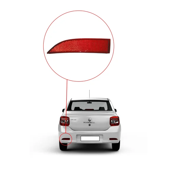 Renault Clio Symbol Joy, Dacia Logan 2, Sandero 2 Arka Tampon Reflektörü - SOL -265659019R
