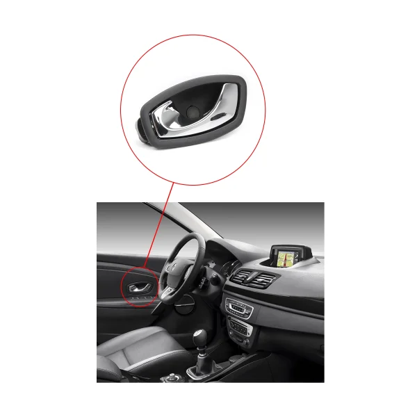 Renault Fluence, Clio 4 Kapı İç Açma Kolu Krom - SOL - 826733790R
