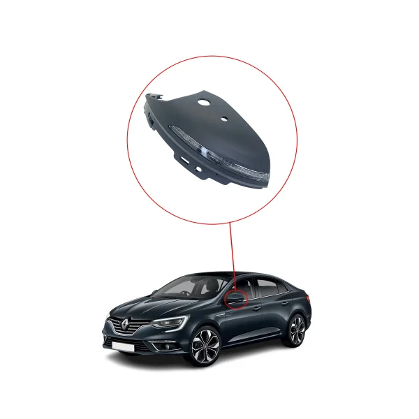 Renault Megane 4 Dış Dikiz Ayna Sinyali Kapaklı Ledli Hatchback - SOL - 963066605R