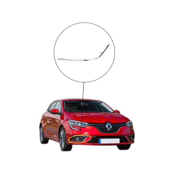 Renault Megane 4 Sis Farı Çerçeve Krom Çıtası - SAĞ - 261A20197R