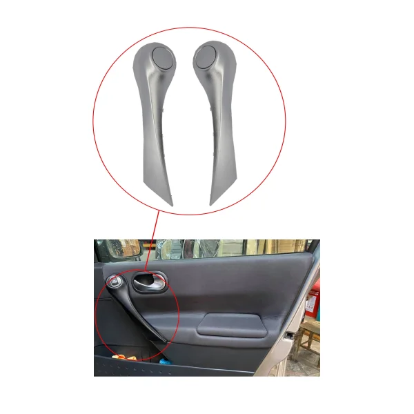 Renault Megane Kapı İç Kolçak Kapak Takımı Krom - SAĞ-SOL - 7701476922