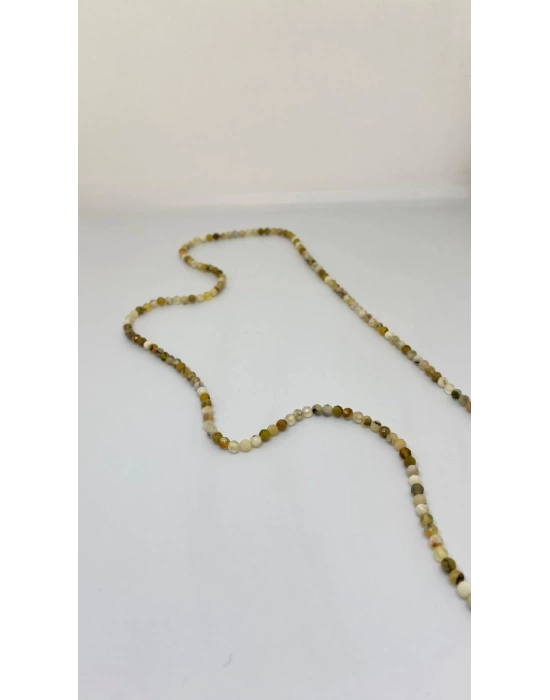 A Kalite Kesme Doğal Opal Taşı Kolye 4mm