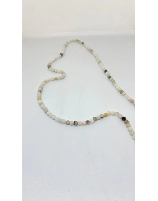 A Kalite Kesme Doğal Opal Taşı Kolye 4mm