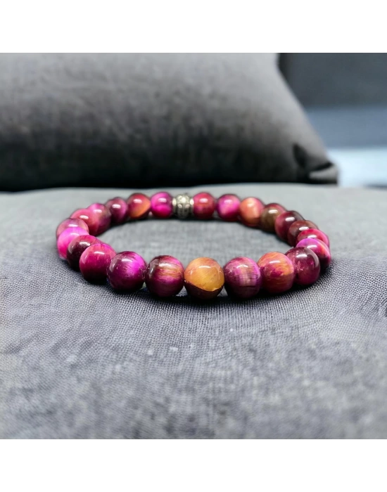 KAPLAN GÖZÜ DOĞALTAŞ BİLEKLİK 8 MM 1 KALİTE