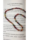 A Kalite Kesme Karma Akik Taşı Kolye 4mm