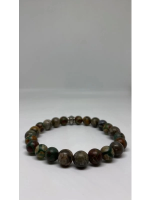 A Kalite Tibet Akik DoğalTaş Bileklik 8mm