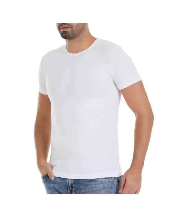 Yıldız Modal O Yaka T-Shirt Beyaz