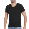 Yıldız Modal V Yaka T-Shirt Siyah