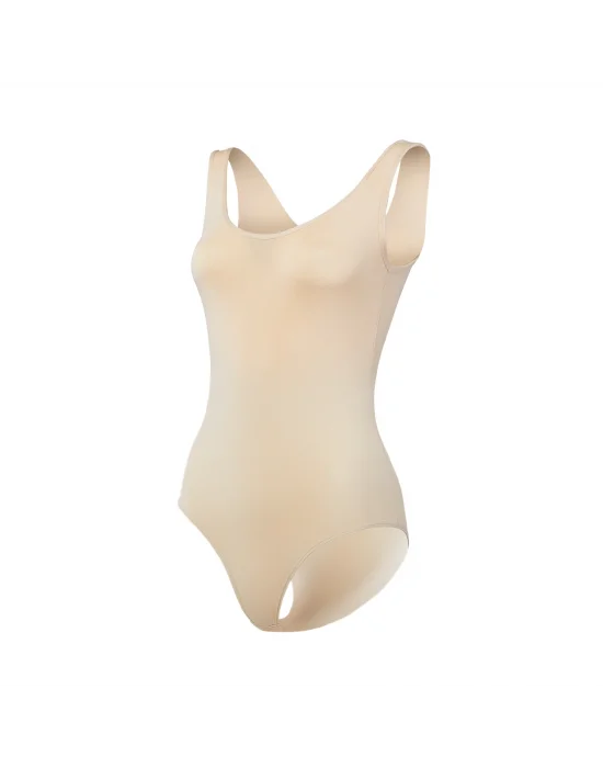 Yıldız Likralı Geniş Askılı Çıtçıtlı Badi Ten