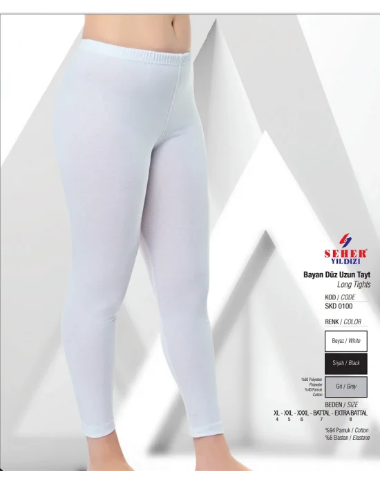 Seher Bayan Düz Uzun Tayt