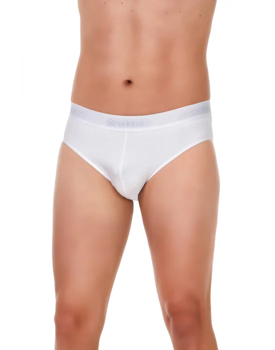 Yıldız Modal Kemerli Slip Beyaz