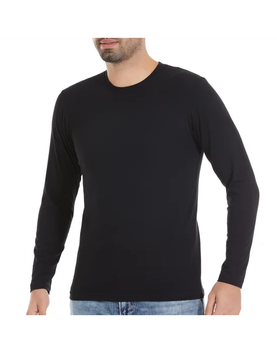 Yıldız Likralı Uzun Kol Siyah