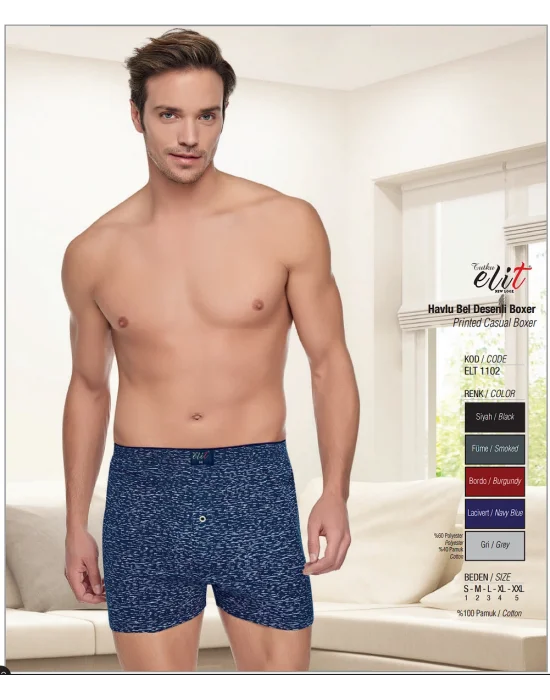 Elit Erkek Havlu Bel Desnli Boxer