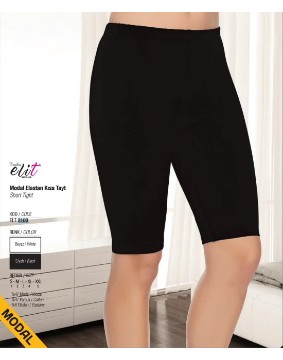 Elit Modal Elastan Kısa Bayan Tayt