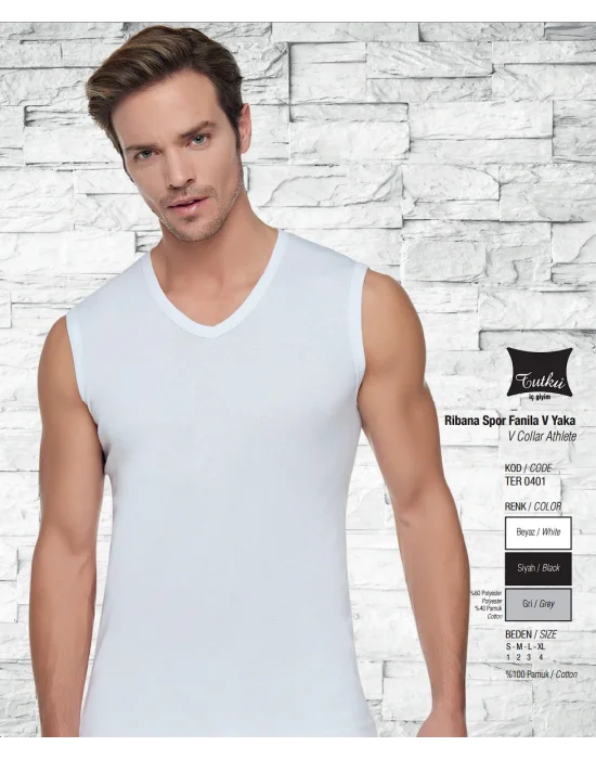 Tutku Erkek V Yaka Spor Fanila