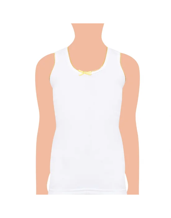 Tutku Kız Geniş Askı Güpür İşlemeli Atlet