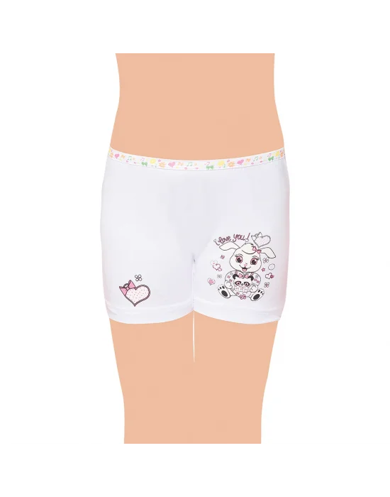 Tutku Kız Elastan Baskılı Şort