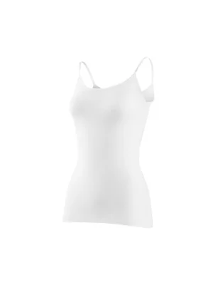 Yıldız Likralı İp Askılı Biyeli Atlet Beyaz