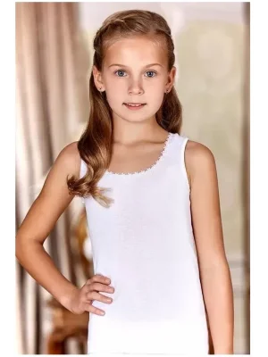 Seher Kız Geniş Askı Papatyalı Atlet