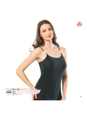 Kota Bayan İp Askılı Penye Modelli Atlet