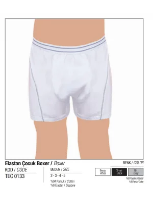 Tutku Çocuk Elastan Boxer