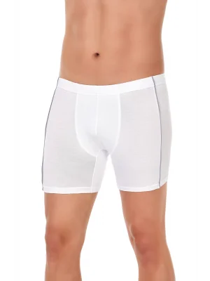 Yıldız Modal Likralı Biyeli Boxer Beyaz