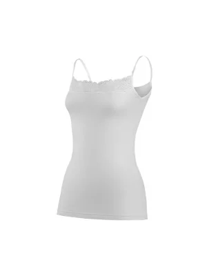 Yıldız Likralı Dantelli Atlet Beyaz