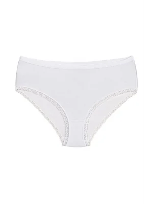 Yıldız Likralı Dantelli Bato Beyaz