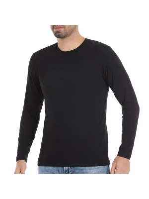 Yıldız Likralı Uzun Kol Siyah