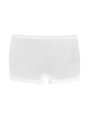 Yıldız Likralı Bayan Boxer Beyaz