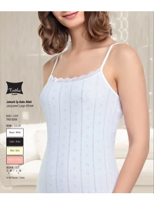 Tutku Bayan Jakarlı İp Askılı Atlet