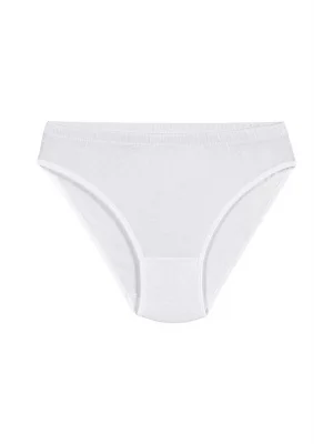 Yıldız Ribana Biyeli Bikini Beyaz