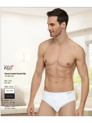 Elit Erkek Elestan İnce Bel Kemerli Slip