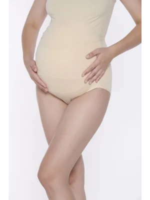 Yıldız Likralı Hamile Külot Ten