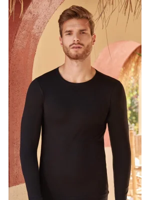 BERRAK 1025 LİKRALI SÜPREM UZUN KOL ERKEK BİSİKLET YAKA ATLET (RESİMLİ PAKET)