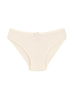 Yıldız Likralı Kaşkorse Bikini Ekru